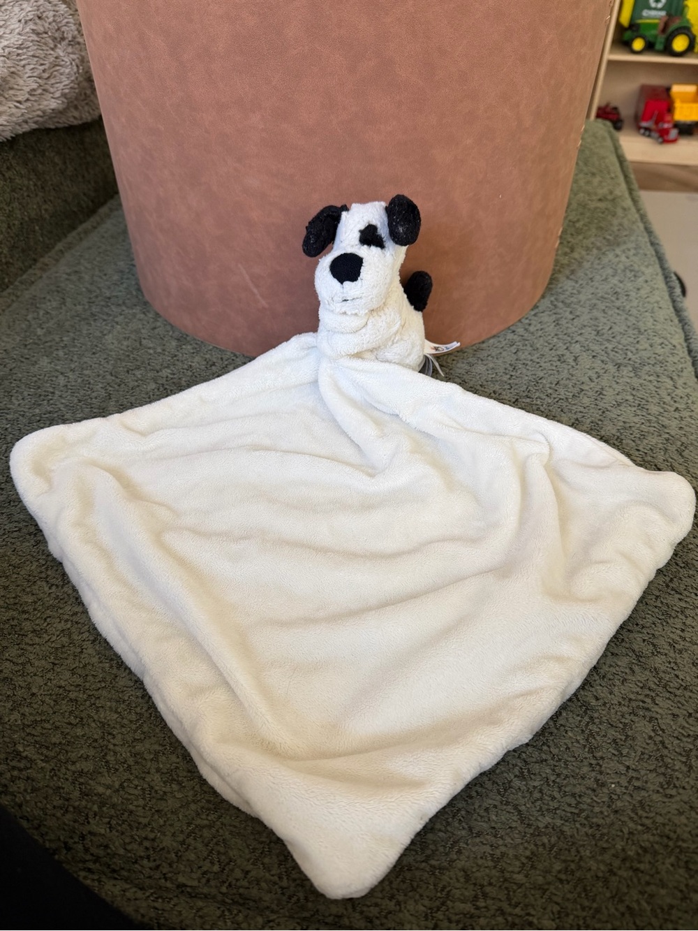 Jellycat Bashful Black & Cream Puppy Soother